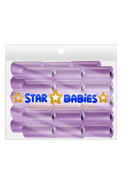 STAR BABiES Scented Nappy Bag Pack of 30/450 Bags - Lavender