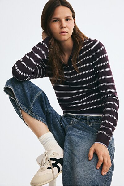 H&M İnce Triko Polo Üst