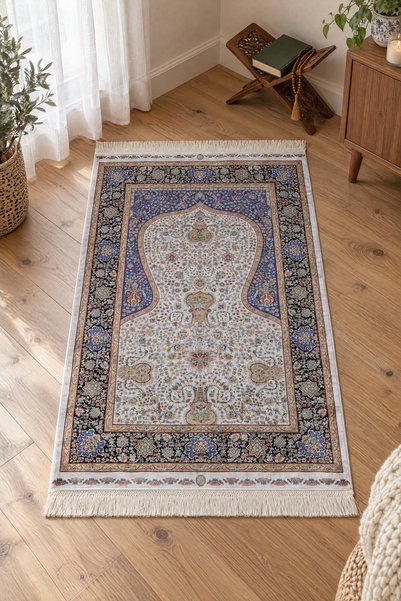 Naar Halı Kumkapı Series S163A Luxury Modal Silk Woven Prayer Rug