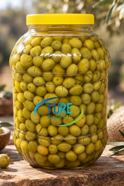 TURE GURME Yeni Sezon 2026 Hasadı Kırma Yeşil Zeytin 5 kg Hatay Mahsulü Kahva...