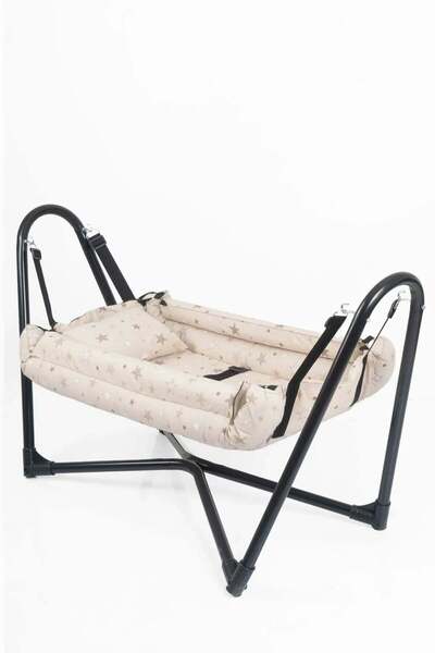 LOOVE BEBE BEBEK HAMAK BEŞİK PAMUKLU ELYAF DOLGULU ÇİNGEN BEŞİĞİ SABİTLEMELİ ...
