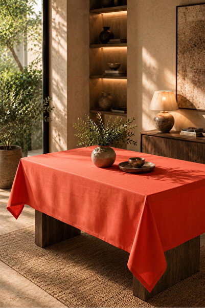 desenizmir Tablecloth 1.30 X 1.70 Orange Color