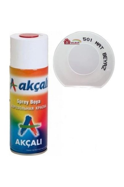 Akçalı 400ml 501 Mat Beyaz Sprey Boya Düz Renk