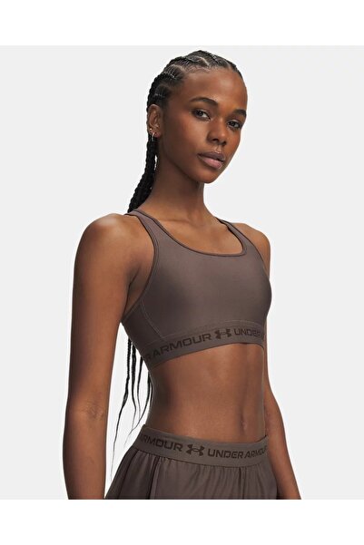 Under Armour Sutien sport pentru femei Crossback Mid Bra maro (Bra) 1361034-200