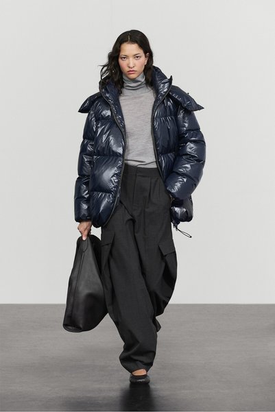 Massimo Dutti Saten şişme mont