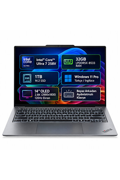 LENOVO ThinkPad X9-14 G1 Intel Ultra 7 32GB LPDDR5x 1TB SSD 14inç W11 Pro Cop...
