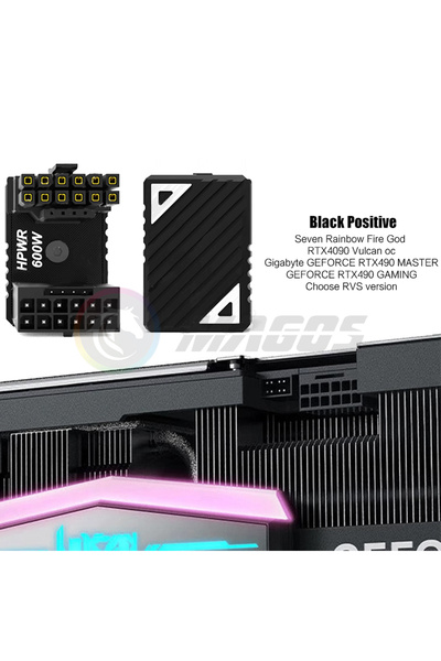 Choice Black Positive RTX4090 PSU 12VHPWR Adapter GPU Steering Connector 16Pi...