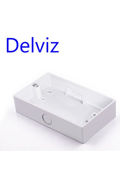 Choice صندوق التثبيت الخارجي Delviz باللون الأبيض لمفتاح الحائط القياسي مقاس ...