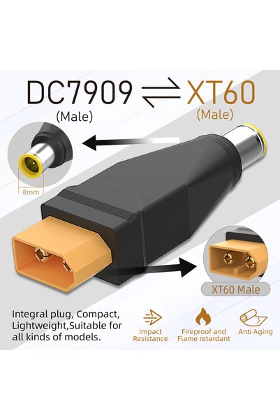 Choice XT60(M) TO DC(M) 2025 New High Compatibility XT60 to DC7909 Adapter Co...