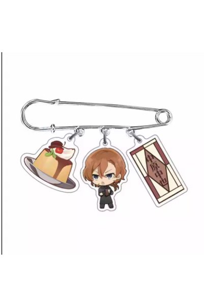 Choice 5 Anime BSD Bungo Stray Dogs Brooch Pin Coffee Cake Series Characters ...