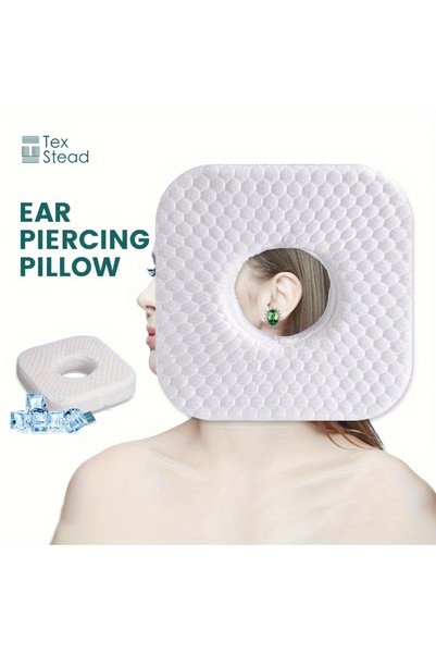 Choice1 23X23X5cm Cooling Ear Piercing Pillow for Side Sleepers, CNH and Ear ...