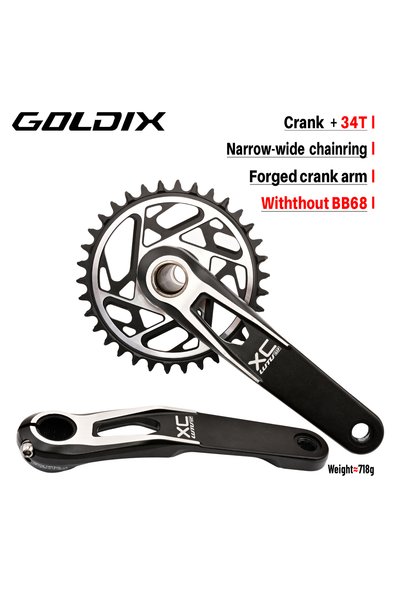 Choice 170mm Crank 34T GOLDIX Mountain Bike Crank Chain Wheel Set, Fixed with...