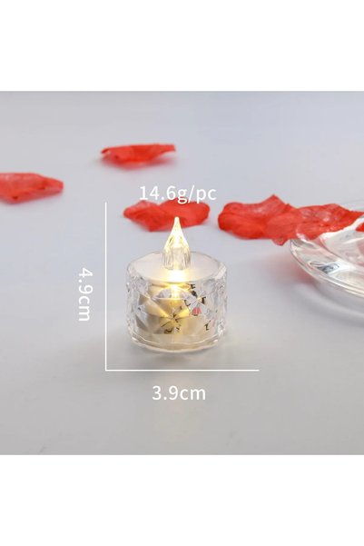 Choice 12-Pack S-Crystal candle 24~1PCS S/M/L LED Crystal Candle Light Flamel...
