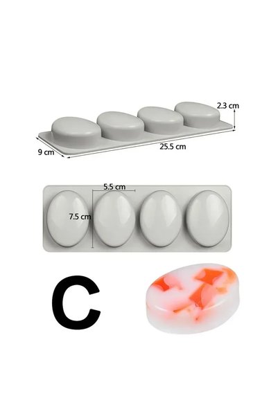 Choice1 قوالب صابون بتصميم موجز ثلاثية الأبعاد، قوالب إبداعية يدوية الصنع بيض...