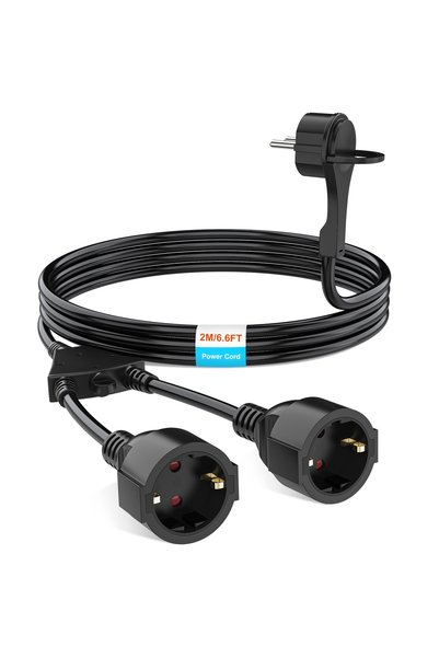 Choice 2AC black Eu Pull Ring Plug Extension Cord Expansion Socket 4000W 16A ...