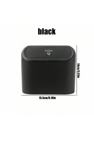 Choice1 Black Trash Can Car Trash Can with Lid - 4 Rolls of Garbage Bag, Leak...