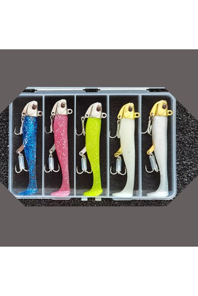 Choice6 24g A 5pcs 24g/10.3cm Silicone Soft Lures Set Bait for Fishing Lure S...