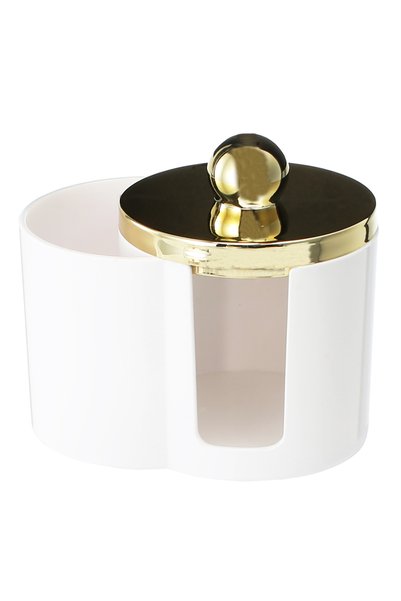 Choice WHITE Bathroom Storage Container for Makeup Accessories Qtip Holder Cl...