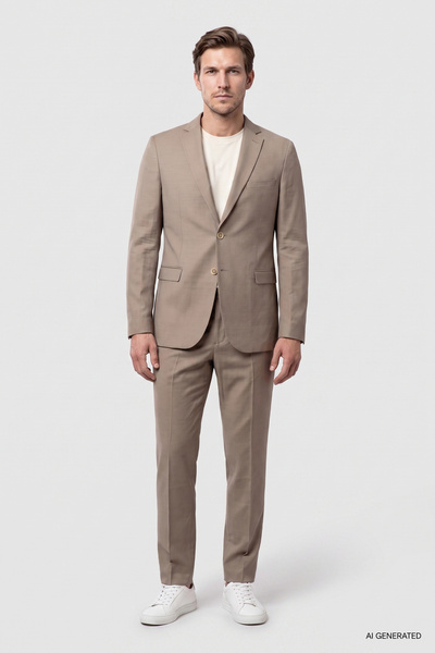 Twn Slim Fit Vizon Düz Takim Elbise