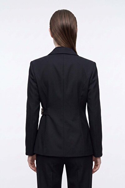 HAKKE Kruvaze Kapama Blazer Ceket Pantolon Dokuma Alt - Üst Takım