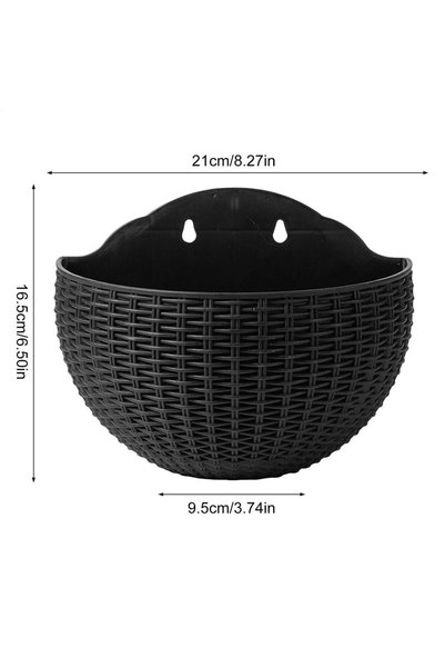 Choice1 Black Wall-mounted Flower Basket Garden Hanging Flower Pot Nest Baske...