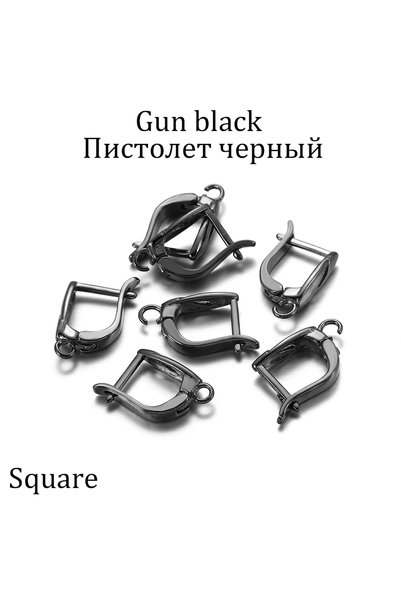 Choice8 12Pcs Square-Gun black 6-12Pcs/lot Bronze French Earring Hooks Lever ...