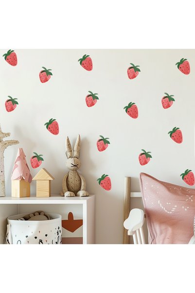 Choice Red 1PC Cute Berry Self Adhesive Wall Stickers Simple and Sweet Room B...