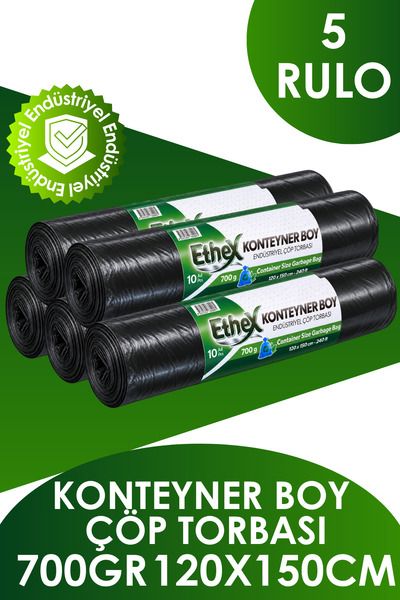 Ethex Индустриални контейнерни чували за боклук (10 броя, 700гр, 120 x 150см,...