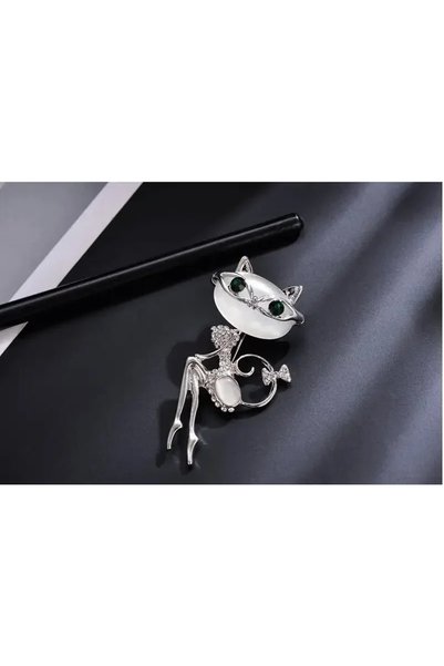 Choice 1 Lovey Cat Brooch Fashion Luxury Design Lady Cartoon Cats Pin Suitabl...