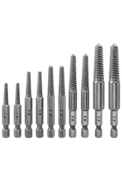 Choice Hexagonal 6.3mm 10pcs 10 Pieces Damaged Screw Remover and Extractor Se...