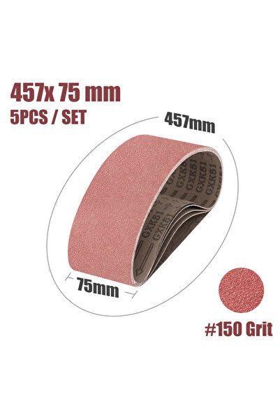 Choice5 5 قطع من أحزمة الصنفرة XCAN بحبيبات 150، 5 قطع من أحزمة الصنفرة 75×45...