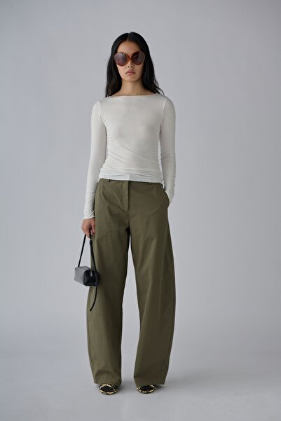 Suud Collection Ekru Lindy Pamuklu Body