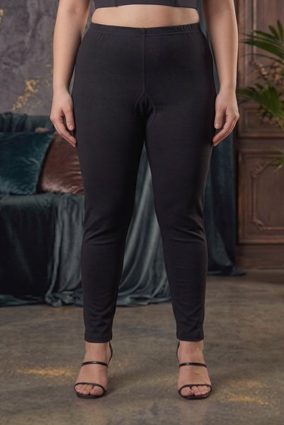 wear treasure Γυναικεία μαύρα ραβδώσεις 3 συσκευασιών μακριά κολάν με επιπλέο...