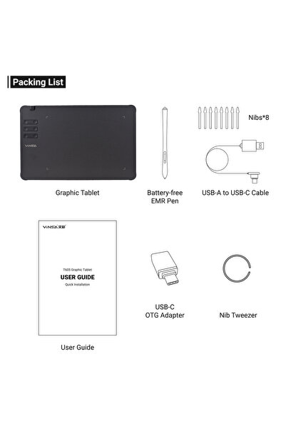 Choice1 T605 VINSA T1161 Graphics Drawing Tablet Ultra-thin Art Creation Sket...