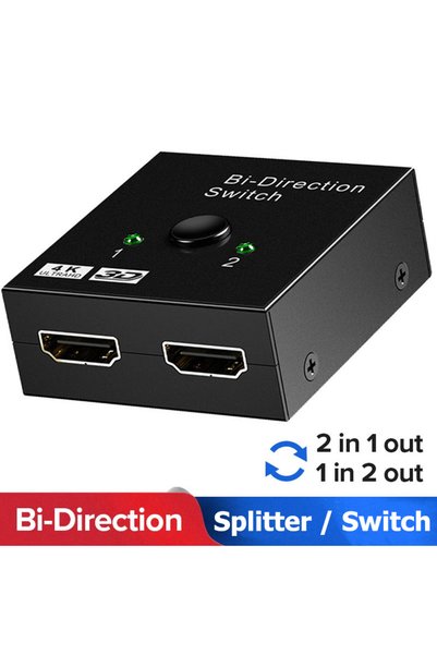 Choice 50 HDMI-Compatible Splitter 4K Switch KVM Bi-Direction 1x2/2x1 HDMI-co...