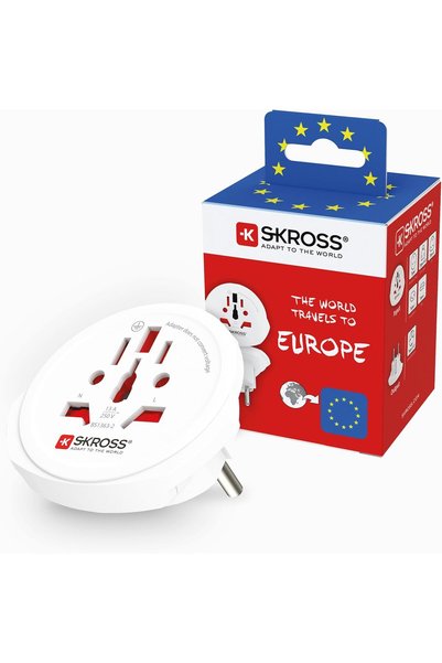 ART3 Seyahat Adaptörü,World to Europe,Beyaz