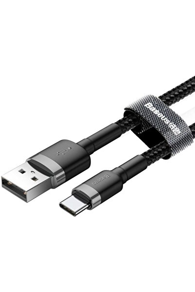 TAKYAKIŞTIR Halo, 3.0 A USB-A & USB-C Şarj & Data Aktarım Kablosu, 1 Metre, Siyah