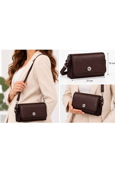 Çanta Sepetim Geantă de umăr și crossbody cu 3 compartimente pentru femei (21x14cm)