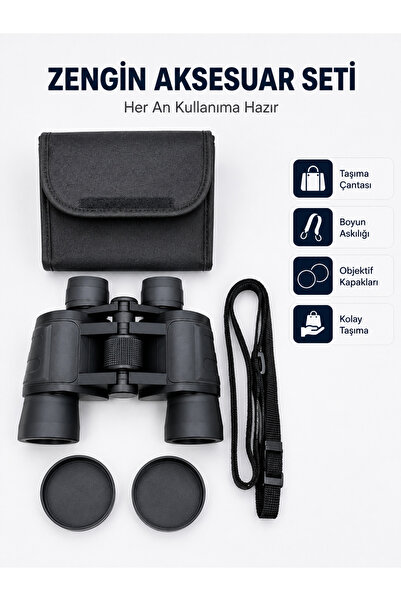 StepCo 20x Büyütmeli Profesyonel Dürbün | HD Optik Lens Taşıma Çantalı ve Boyun Askılı