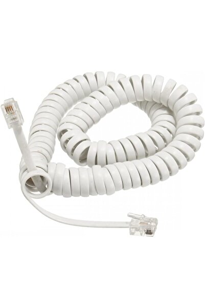 DY Spiral 3 Meter Rj11 Line Handset Telephone Connection Cable