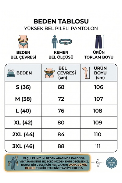 H&A İSTANBUL Women's High Waist Pleated Wide Leg Classic Fabric Palazzo Trousers