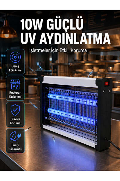 S moda Elektrikli UV Sinek Öldürücü Lamba 10W Sessiz ve Kimyasalsız Haşere Kontrol Cihazı