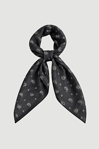 Gusto Damla Shawl Patterned Cotton Scarf - Khaki
