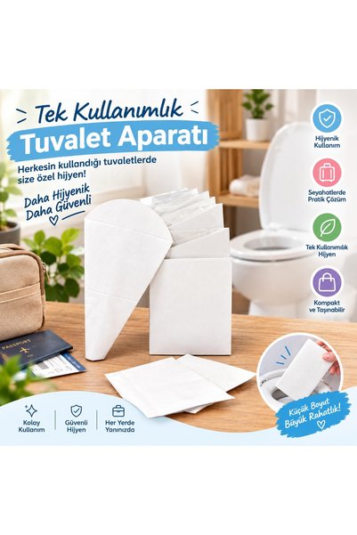 Orbak Kağıt Female Standing Urination Device 6-Pack – Disposable Female Urinal, Hygienic Toilet and Travel Device (Red Box)