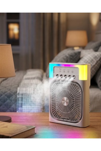 Marsilyan Mini Klima Fan Su Hazneli USB Şarjlı Sessiz Masaüstü Soğutucu AKL48JD5