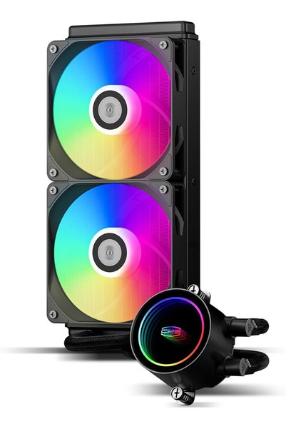 ART3 CPS DA240 ARGB AIO Sıvı Soğutucu, Çift ARGB Fanlı 240mm CPU Soğutucu, Yüksek Performanslı 3000 RPM P