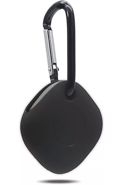 StepCo Samsung Galaxy SmartTag İle Uyumlu Kancalı Silikon Koruma Şık ve Ergonomik Tasarım Kılıf, Siyah