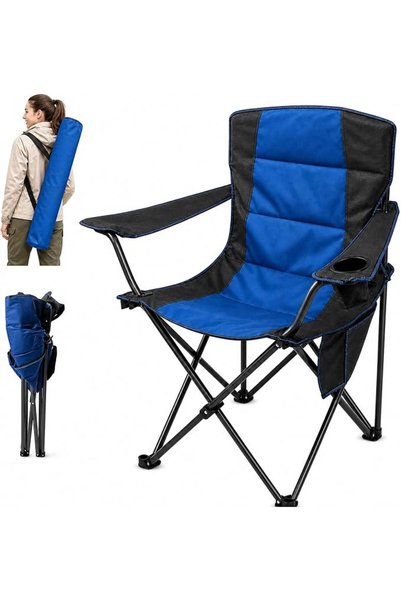EDUTREE Portable Folding Camping Chair – Heavy Duty Outdoor Camping Chair wit...