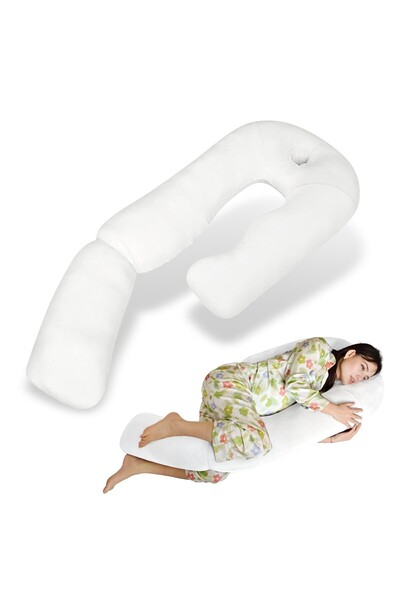 OEM Perna gravide U-Shape Pozico, 130cm, catifea hipoalergenica, suport corp ...