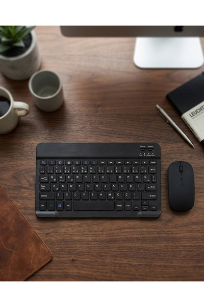 ilyas kayhan Wireless Klavye Mouse Seti Bluetooth Bağlantılı İnce Tasarım Sessiz Kullanım